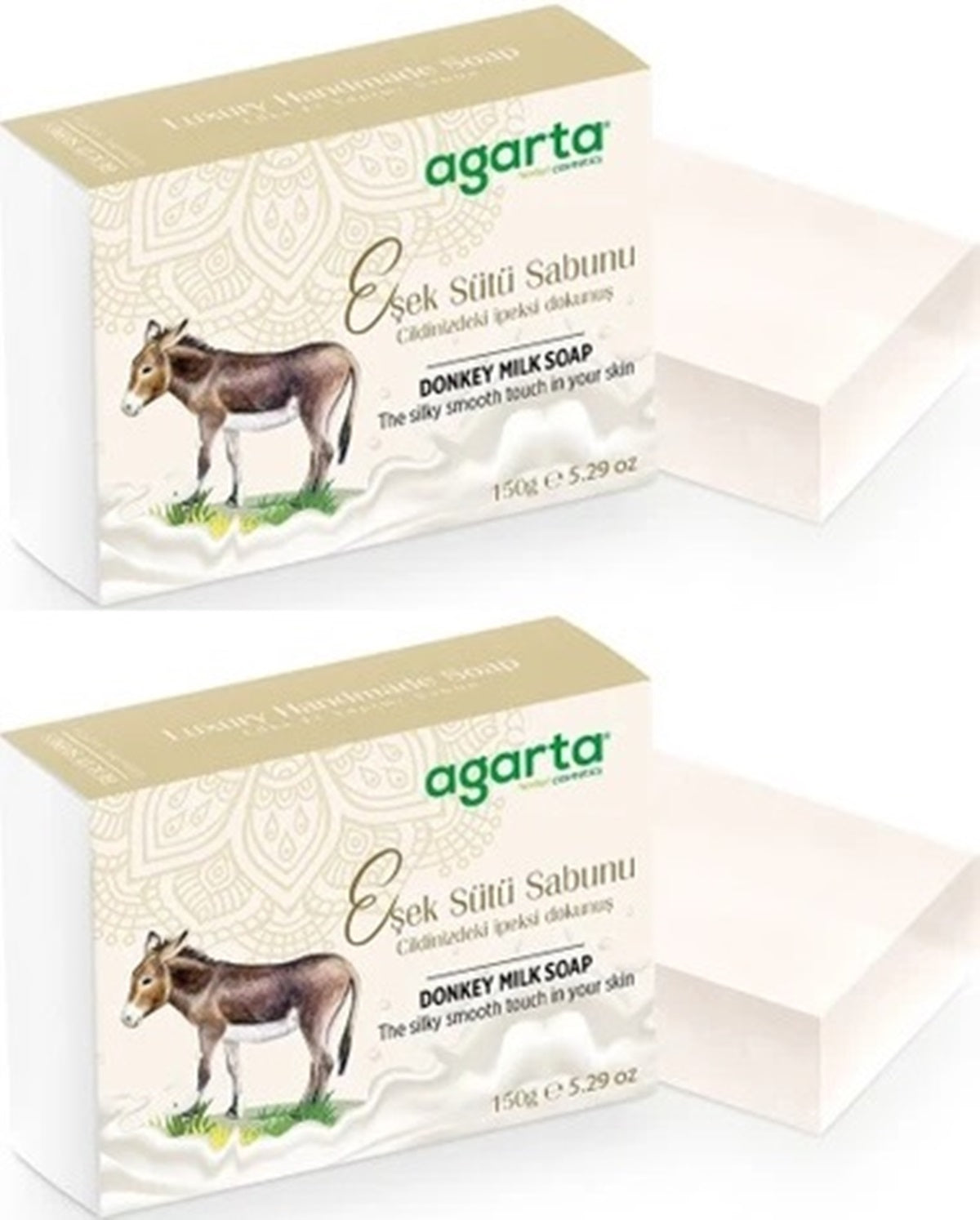 Agarta El Yapımı Doğal Sabun 150GR Eşek Sütü (2 Li Set)
