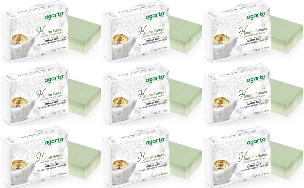 Agarta El Yapımı Doğal Sabun 150GR Hamam (9 Lu Set)
