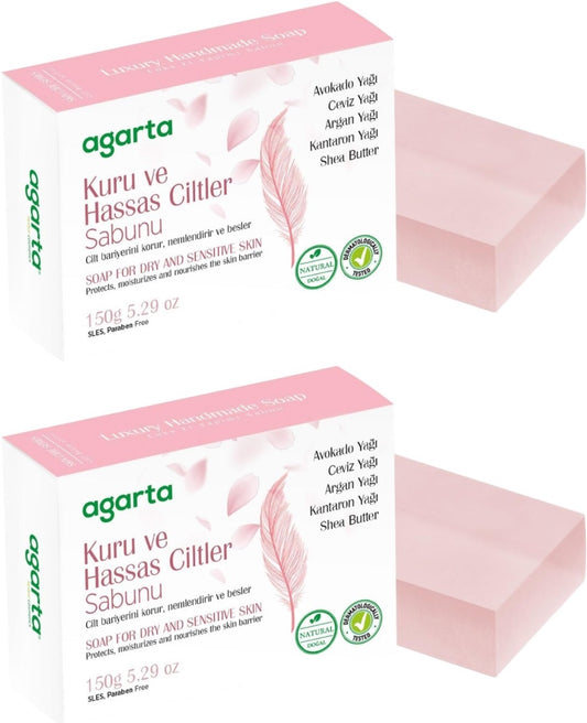 Agarta El Yapımı Doğal Sabun 150GR Kuru ve Hassas Ciltler (2 Li Set)