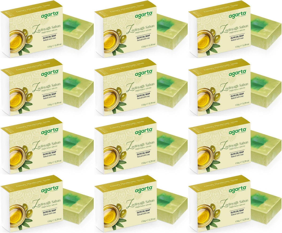 Agarta El Yapımı Doğal Sabun 150GR Zeytinyağlı (12 Li Set)