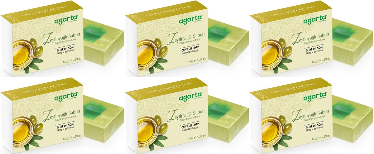 Agarta El Yapımı Doğal Sabun 150GR Zeytinyağlı (6 Lı Set)