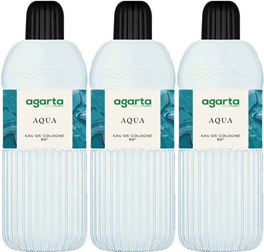 Agarta Kolonya 400 ML Aqua 80 Derece Pet Şişe (3 Lü Set)