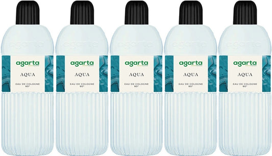 Agarta Kolonya 400 ML Aqua 80 Derece Pet Şişe (5 Li Set)