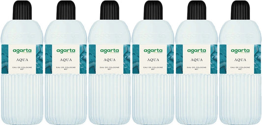 Agarta Kolonya 400 ML Aqua 80 Derece Pet Şişe (6 Lı Set)