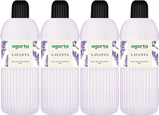 Agarta Kolonya 400 ML Lavanta 80 Derece Pet Şişe (4 Lü Set)