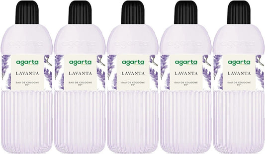 Agarta Kolonya 400 ML Lavanta 80 Derece Pet Şişe (5 Li Set)