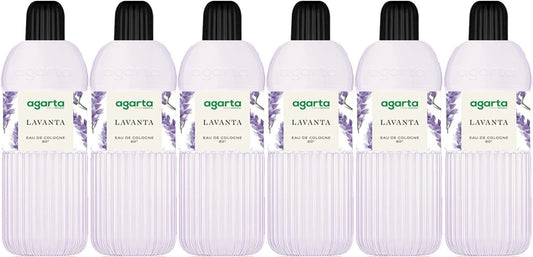 Agarta Kolonya 400 ML Lavanta 80 Derece Pet Şişe (6 Lı Set)