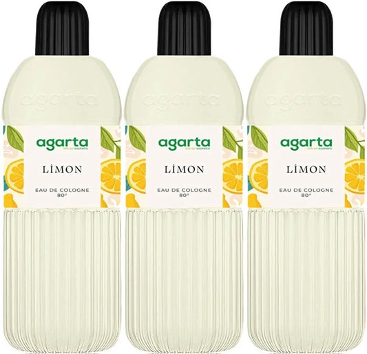 Agarta Kolonya 400 ML Limon 80 Derece Pet Şişe (3 Lü Set)