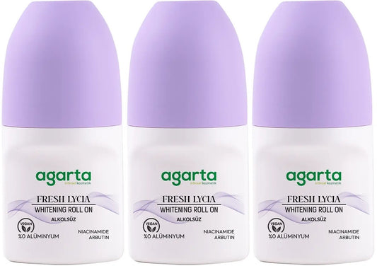 Agarta Roll-On Kadın 50 ML Fresh Lycıa Sensatıon (24 Saat Etkili Ter Kokusu Önleyici) (3 Lü Set)
