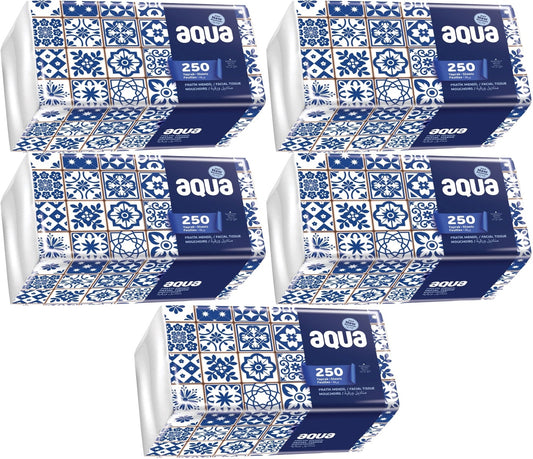 Aqua Pratik Mendil 250 Yaprak Tekli Pk (5 Li Set)