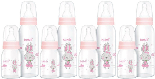 Bebsi Cam Biberon Seti Pembe (250ML+125ML) (4 Lü Set)