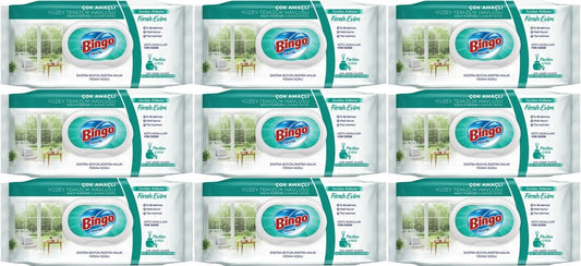 Bingo Clean Yüzey Temizlik Havlusu 96 Yaprak Sevilen Kokular Ferah Evim (9 Lu Set) 864 Yaprak