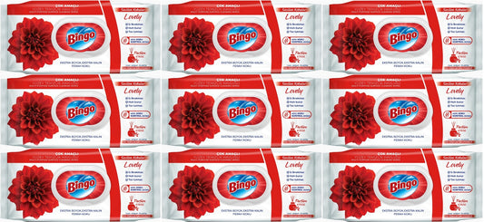 Bingo Clean Yüzey Temizlik Havlusu 96 Yaprak Sevilen Kokular Lovely - Gül (9 Lu Set) 864 Yaprak