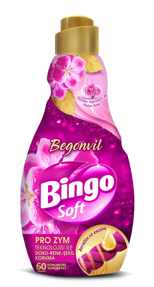 Bingo Soft Çamaşır Yumuşatıcı Konsantre 1440ML Begonvil