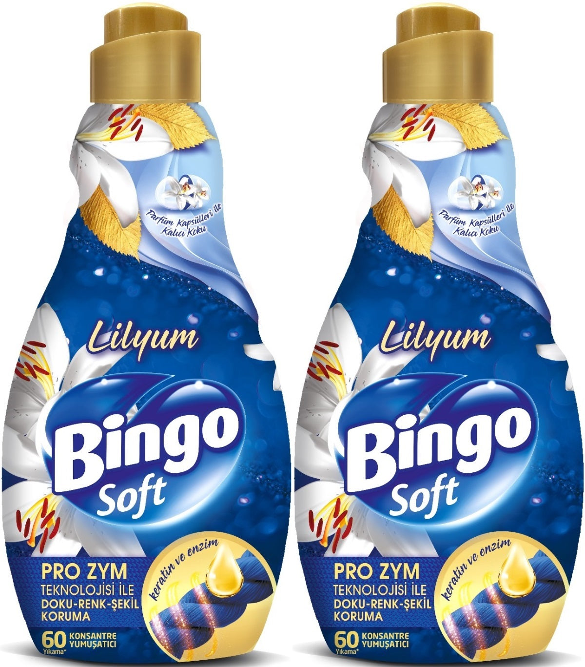 Bingo Soft Çamaşır Yumuşatıcı Konsantre 1440ML Lilyum (2 Li Set)
