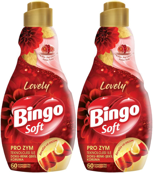 Bingo Soft Çamaşır Yumuşatıcı Konsantre 1440ML Lovely (2 Li Set)