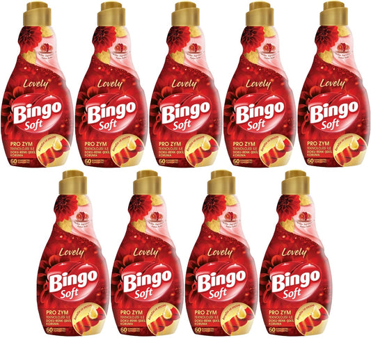 Bingo Soft Çamaşır Yumuşatıcı Konsantre 1440ML Lovely (9 Lu Set)