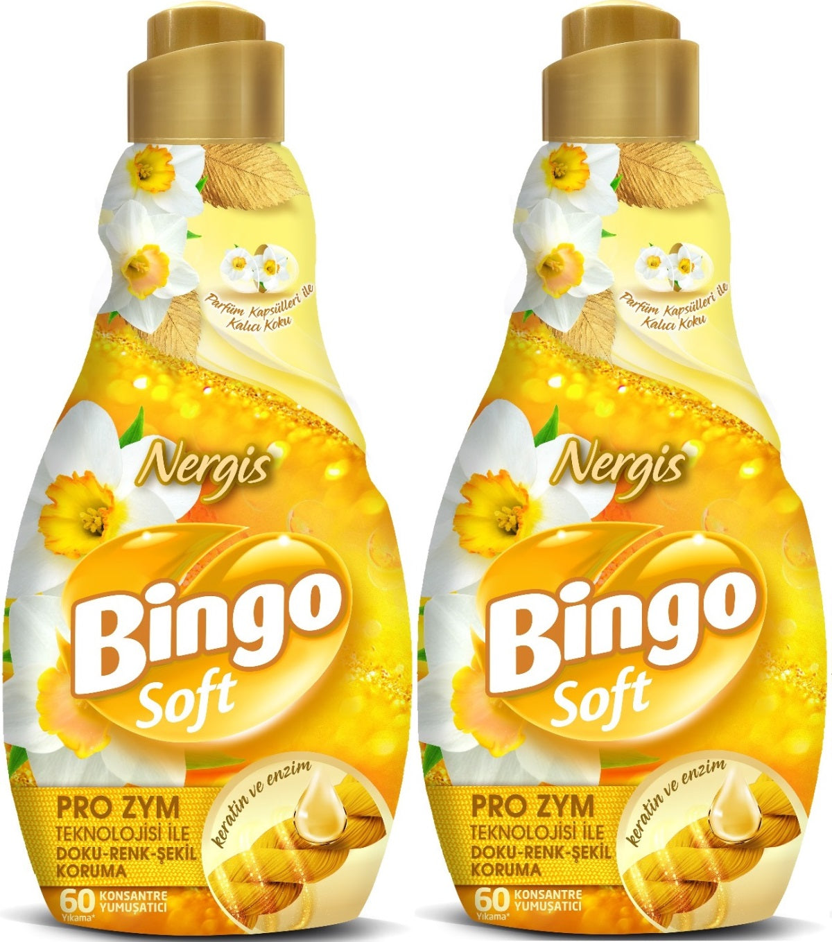 Bingo Soft Çamaşır Yumuşatıcı Konsantre 1440ML Nergis (2 Li Set)