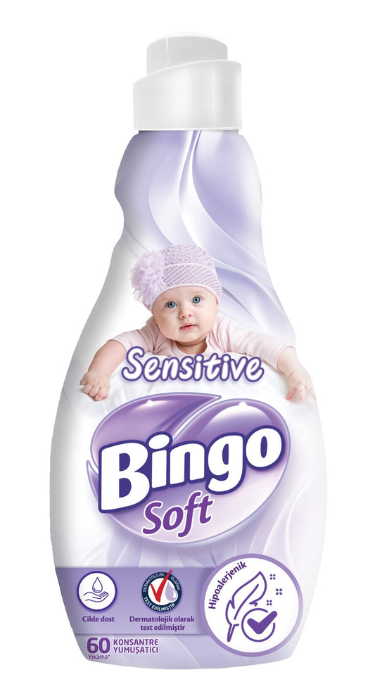 Bingo Soft Çamaşır Yumuşatıcı Konsantre 1440ML Sensitive (Hipoalerjenik)