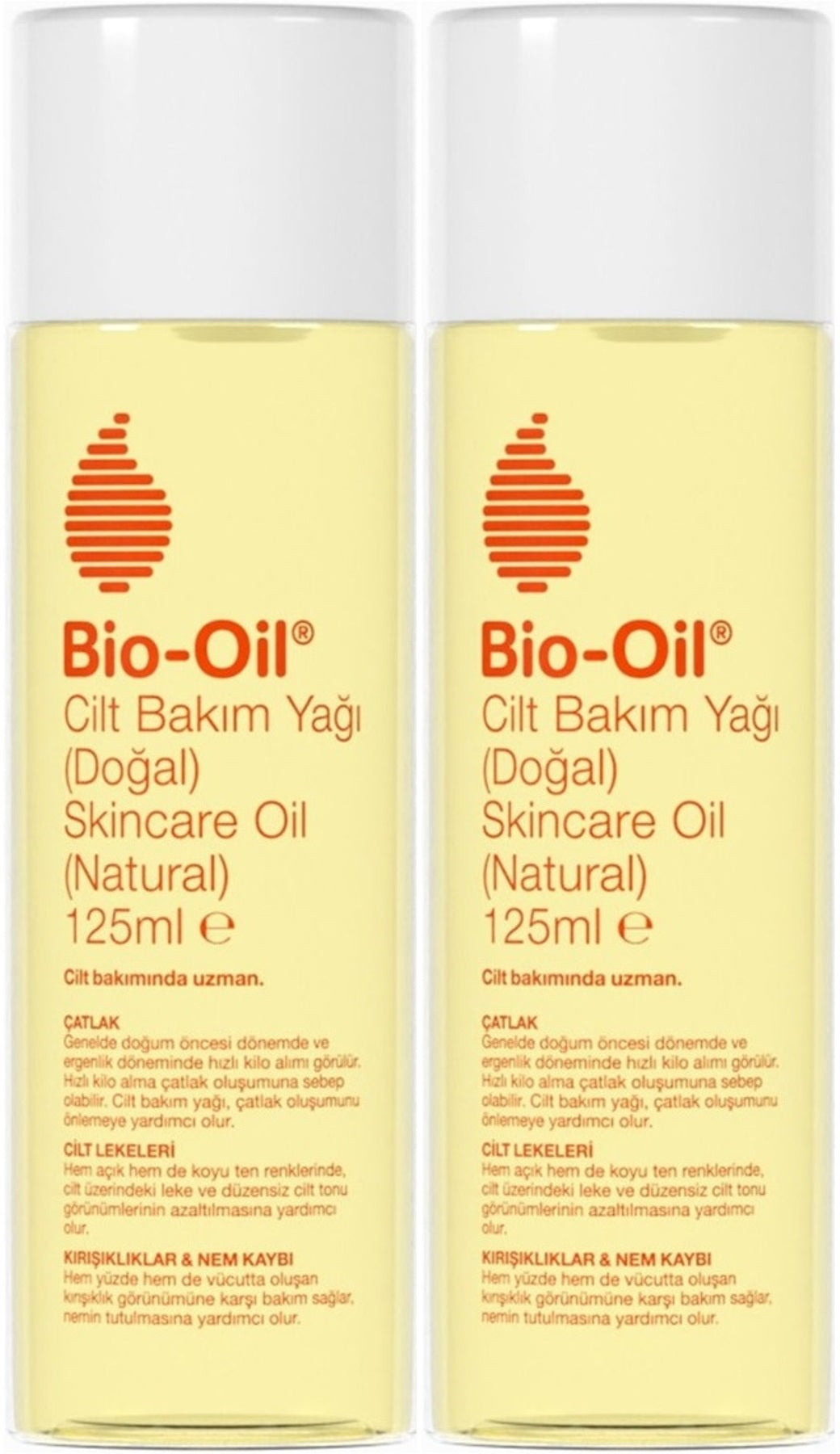 Bio-Oil %100 Natural Çatlak & Leke Karşıtı Nemlendirici Doğal Cilt Bakım Yağı 125ML (2 Li Set)