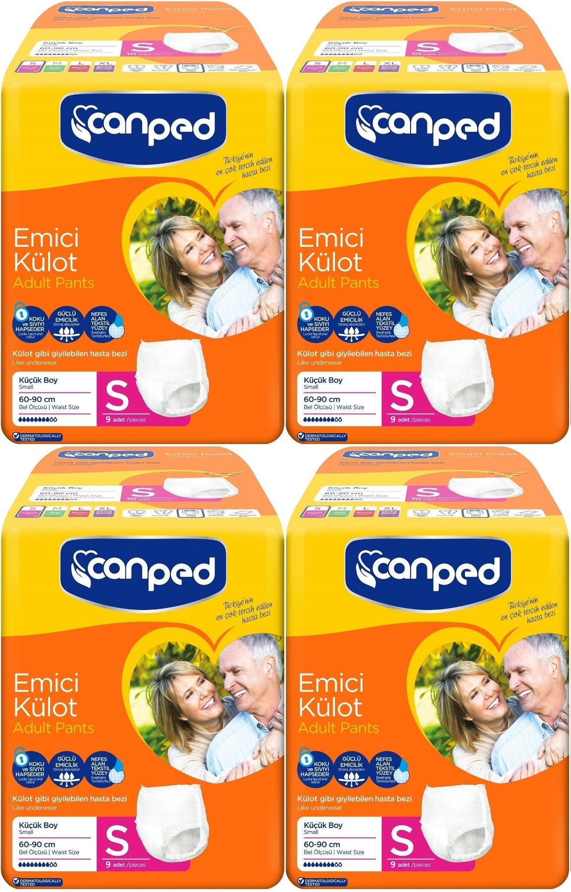 Canped Emici Külot Yetişkin Bezi S-Küçük Small 36 Adet (4PK*9)