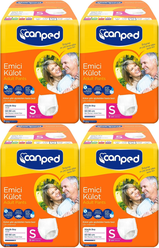 Canped Emici Külot Yetişkin Bezi S-Küçük Small 36 Adet (4PK*9)