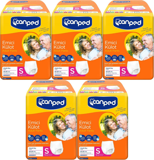 Canped Emici Külot Yetişkin Bezi S-Küçük Small 45 Adet (5PK*9)