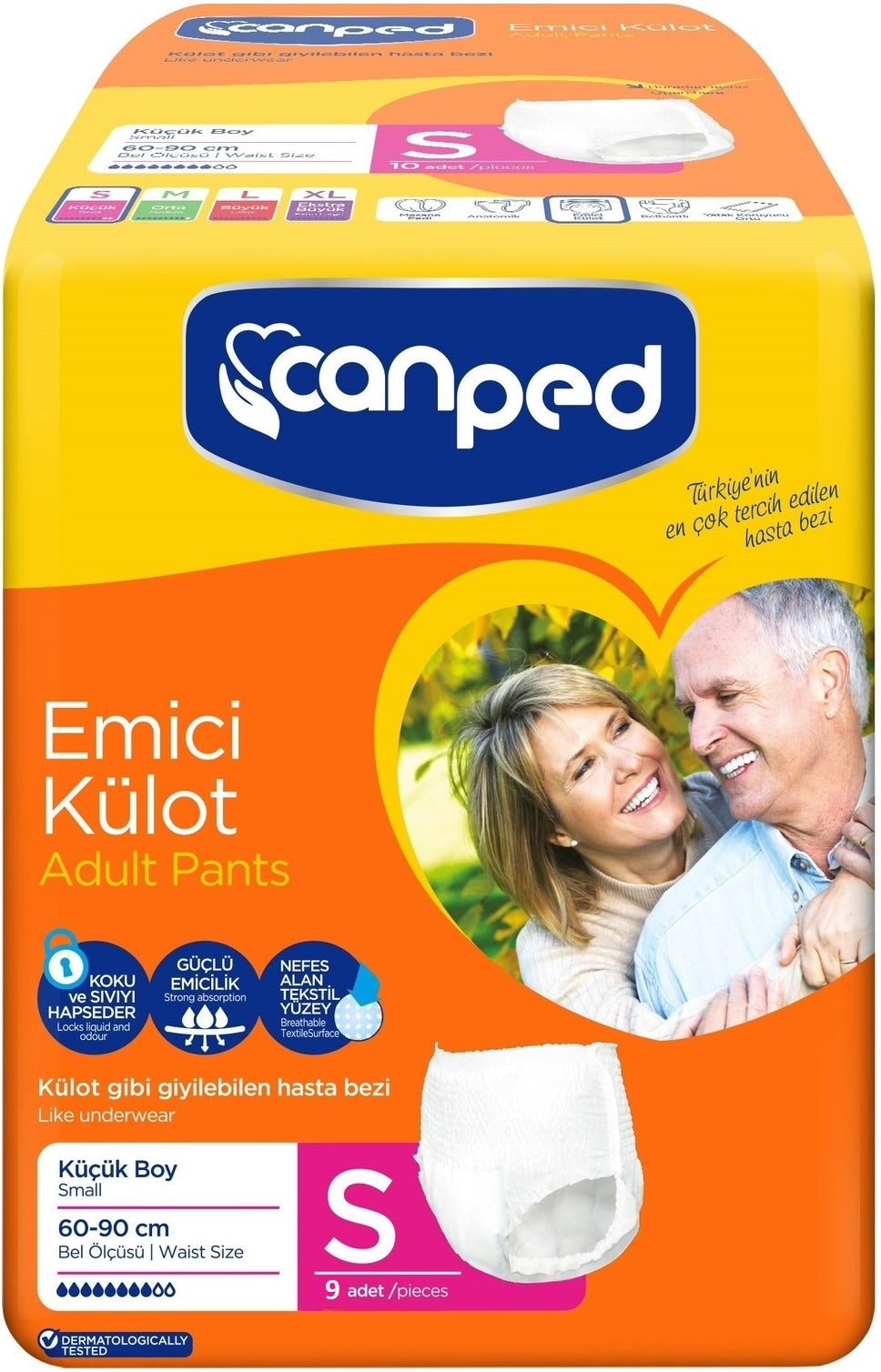 Canped Emici Külot Yetişkin Bezi S - Small - Küçük (İç Adet 9) Tekli Pk