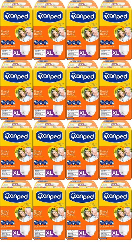 Canped Emici Külot Yetişkin Bezi XL-Extra Large Büyük Adet 112 (16PK*7)