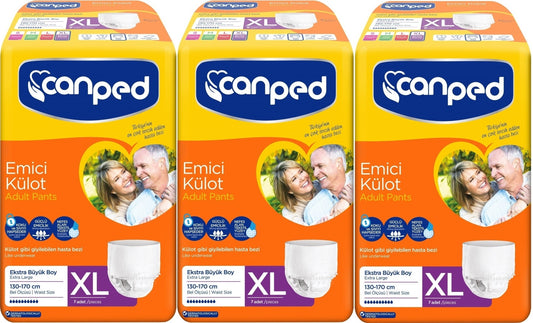 Canped Emici Külot Yetişkin Bezi XL-Extra Large Büyük Adet 21 (3PK*7)