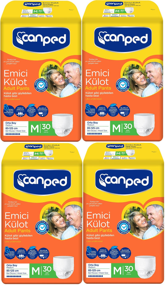 Canped Emici Külot Yetişkin Bezi M - Orta - Medium 120 Adet