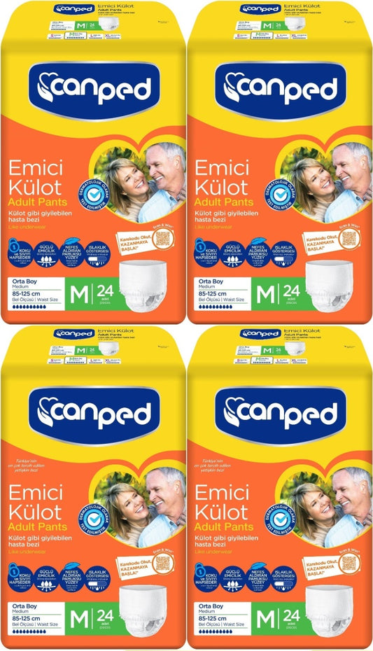 Canped Emici Külot Yetişkin Bezi M - Orta - Medium 96 Adet (4PK*24)