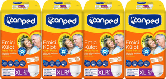 Canped Emici Külot Yetişkin Bezi XL - Ekstra Büyük - Extra Large 96 Adet (4PK*24)