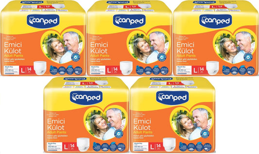 Canped Emici Külot Pants Yetişkin Bezi L - Büyük - Large Ekonomik Pk 70 Adet (5PK*14)