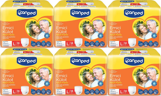 Canped Emici Külot Pants Yetişkin Bezi L - Büyük - Large Ekonomik Pk 84 Adet (6PK*14)