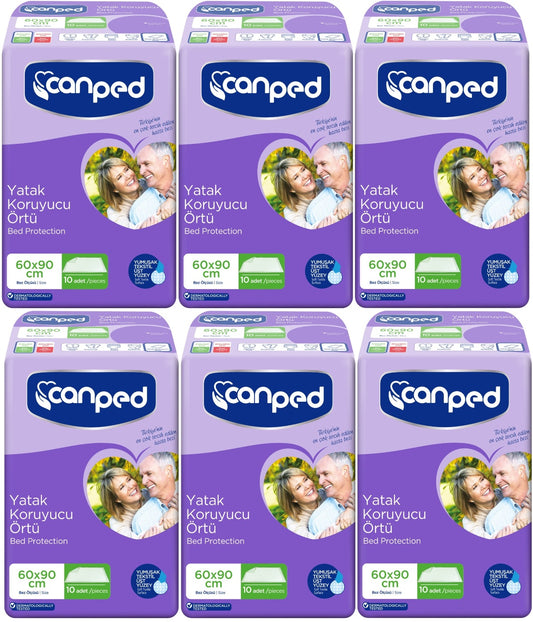 Canped Yetişkin Yatak Koruyucu Örtü 60*90 CM 60 Adet (6PK*10)