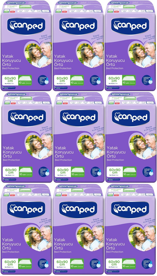 Canped Yetişkin Yatak Koruyucu Örtü 60*90 CM 90 Adet (9PK*10)