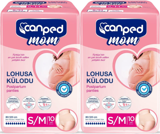 Canped Mom Lohusa Külodu - Külot Bez S - Small - Küçük / M - Medium - Orta 20 Adet (2PK*10)