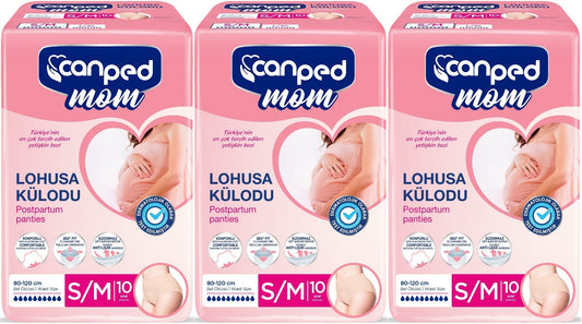 Canped Mom Lohusa Külodu - Külot Bez S - Small - Küçük / M - Medium - Orta 30 Adet (3PK*10)