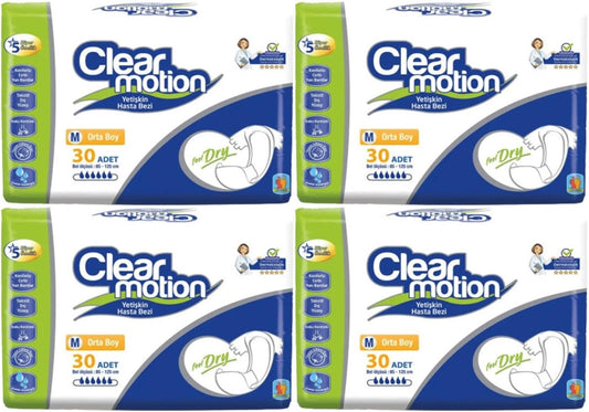 Clearmotion Yetişkin Bezi Bel Bantlı M - Orta - Medium 120 Adet (4PK*30)