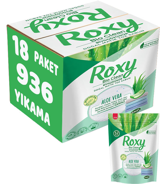 Dalan Roxy Bio Clean Matik Sabun Tozu 1.6Kg Aloe Vera (18 Li Set) (936 Yıkama)