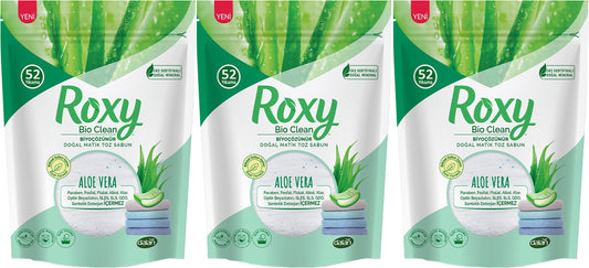 Dalan Roxy Bio Clean Matik Sabun Tozu 1.6Kg Aloe Vera (3 Lü Set) (156 Yıkama)
