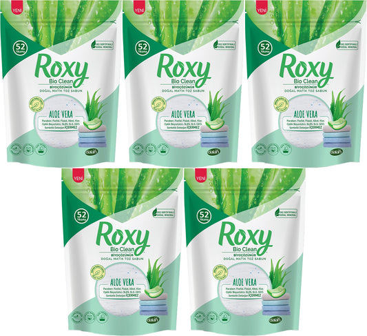 Dalan Roxy Bio Clean Matik Sabun Tozu 1.6Kg Aloe Vera (5 Li Set) (260 Yıkama)