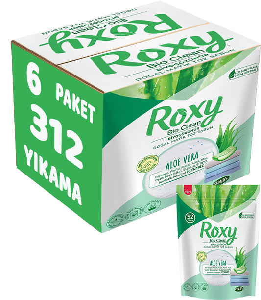 Dalan Roxy Bio Clean Matik Sabun Tozu 1.6Kg Aloe Vera (6 Lı Set) (312 Yıkama)