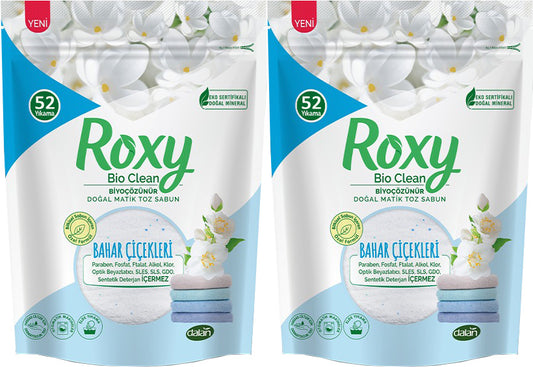 Dalan Roxy Bio Clean Matik Sabun Tozu 1.6Kg Bahar Çiçekleri (2 Li Set) (104 Yıkama)