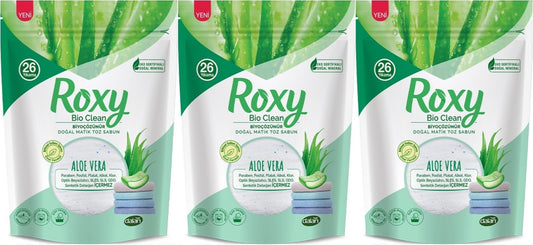 Dalan Roxy Bio Clean Matik Sabun Tozu 800GR Aloe Vera (3 Lü Set) (78 Yıkama)