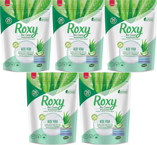 Dalan Roxy Bio Clean Matik Sabun Tozu 800GR Aloe Vera (5 Li Set) (130 Yıkama)