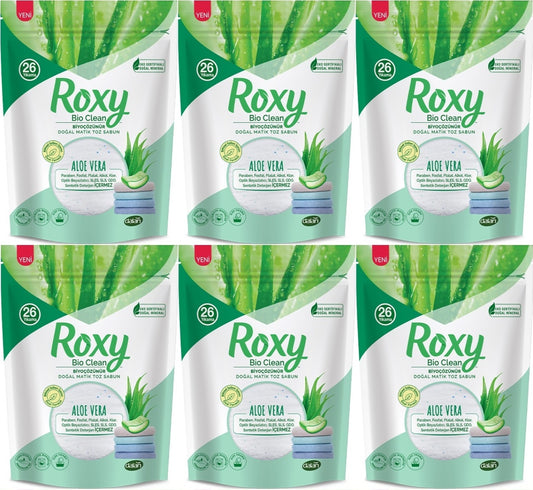 Dalan Roxy Bio Clean Matik Sabun Tozu 800GR Aloe Vera (6 Lı Set) (156 Yıkama)