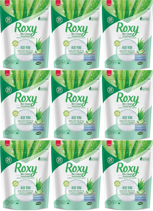 Dalan Roxy Bio Clean Matik Sabun Tozu 800GR Aloe Vera (9 Lu Set) (234 Yıkama)