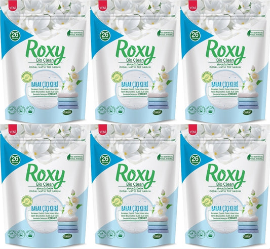 Dalan Roxy Bio Clean Matik Sabun Tozu 800GR Bahar Çiçekleri (6 Lı Set) (156 Yıkama)